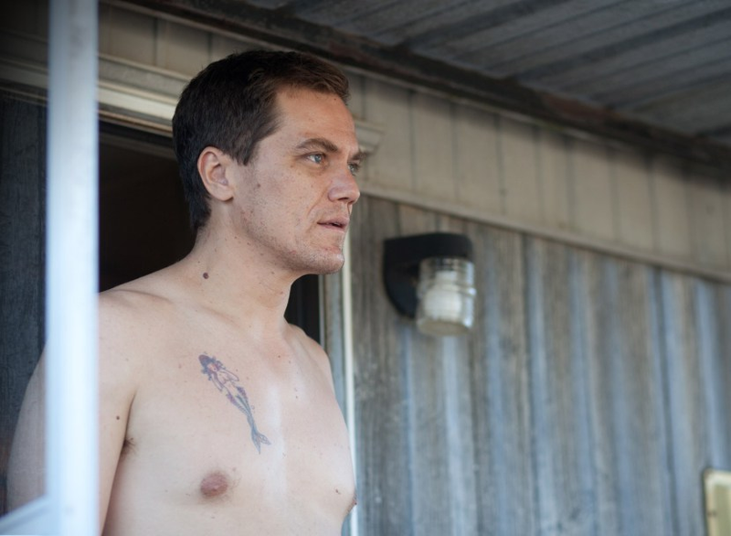 Michael Shannon going topless in Mud (2011) (above) and Shotgun Stories (2007) (below)